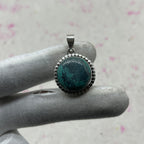 Tibet Turquoise 925 Sterling Silver Handmade Pendant | Ethnic Artisan Jewelry