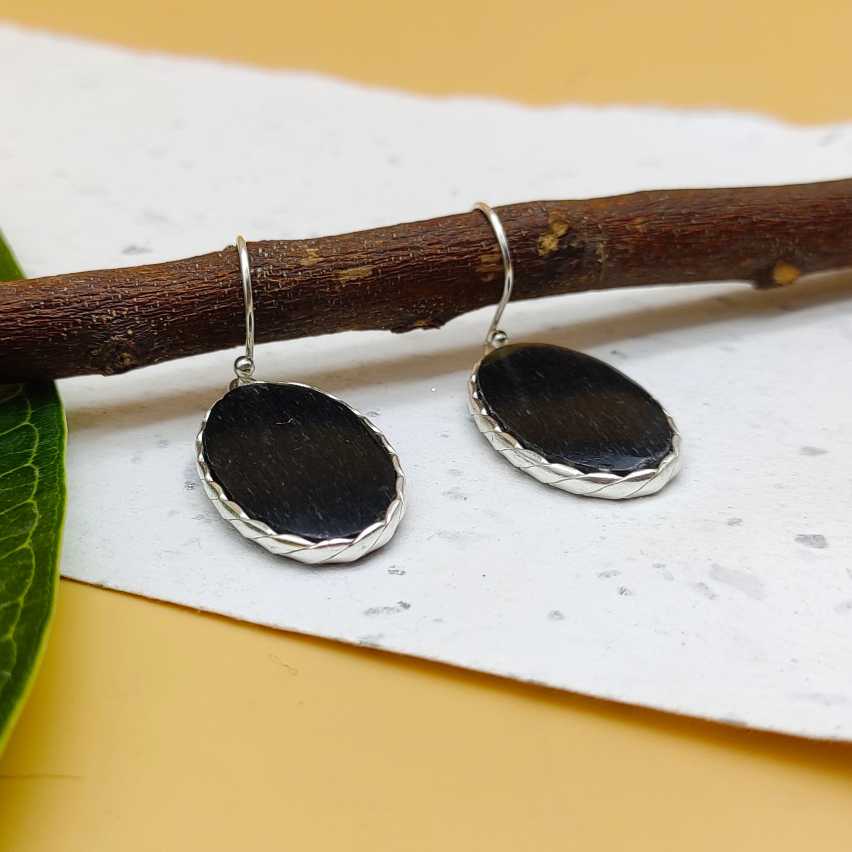 925 Sterling Silver Black Onyx Earrings
