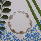 925 Sterling Silver Rutile Quartz Bracelet Handmade Artisan Jewelry