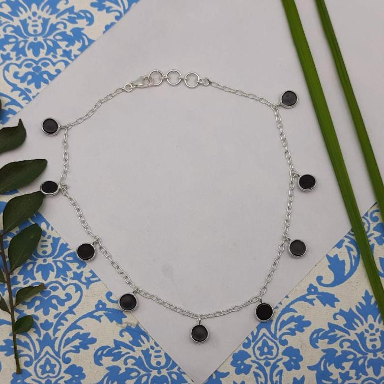 Artisan Black Onyx Bracelet 925 Sterling Silver Handmade Fine Jewelry