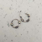 Handcrafted 925 Sterling Silver Bali Hoop Earrings Tribal Wire Wrap