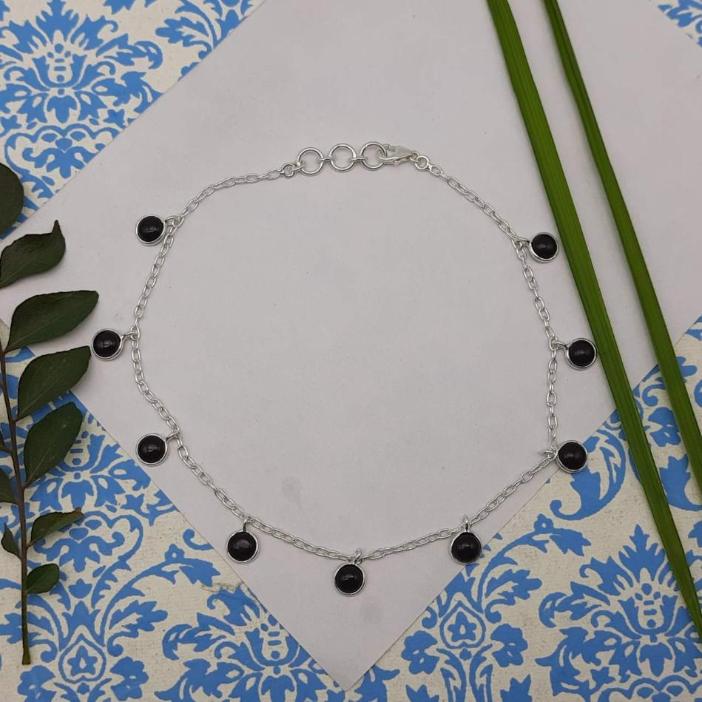 Artisan Black Onyx Bracelet 925 Sterling Silver Handmade Fine Jewelry