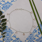 Rose Quartz 925 Sterling Silver Bezel Bracelet