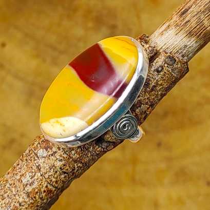 925 Sterling Silver Designer Mookite Gemstone Handmade Ring For Girls