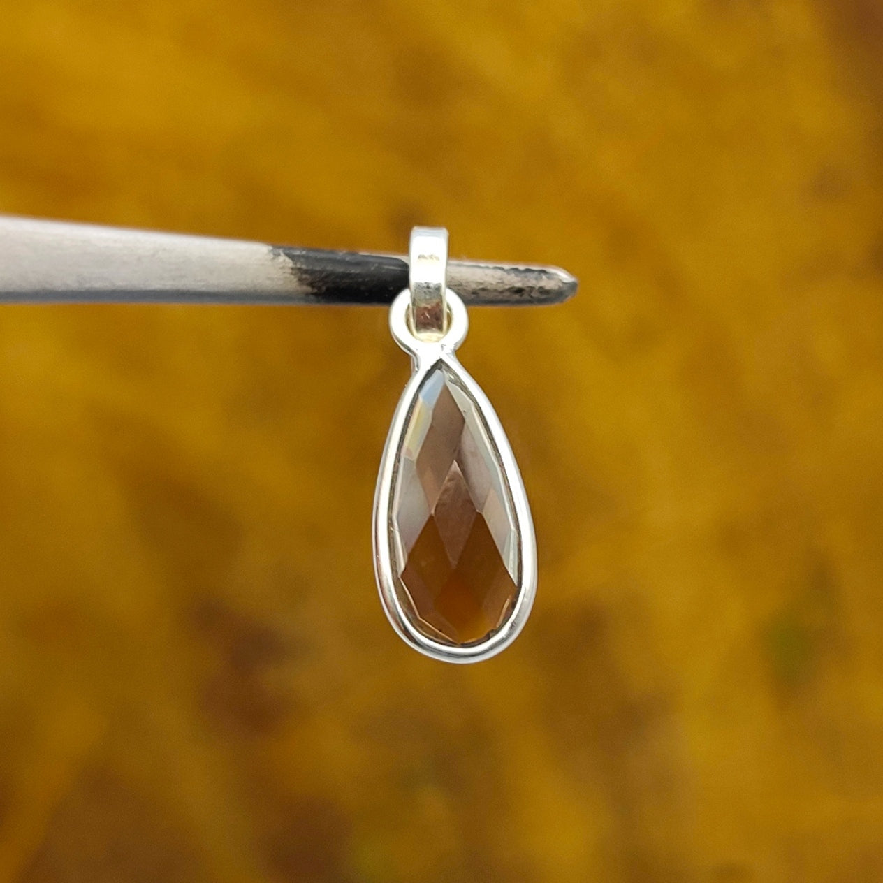 Garnet Nepali Bohemian Handmade Silver Pendant