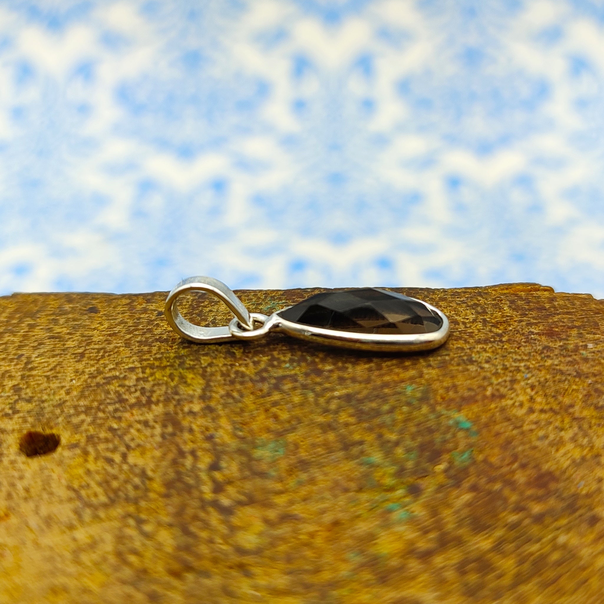 Garnet Nepali Bohemian Handmade Silver Pendant