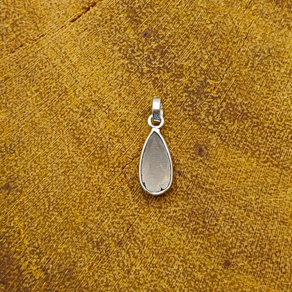 Garnet Nepali Bohemian Handmade Silver Pendant