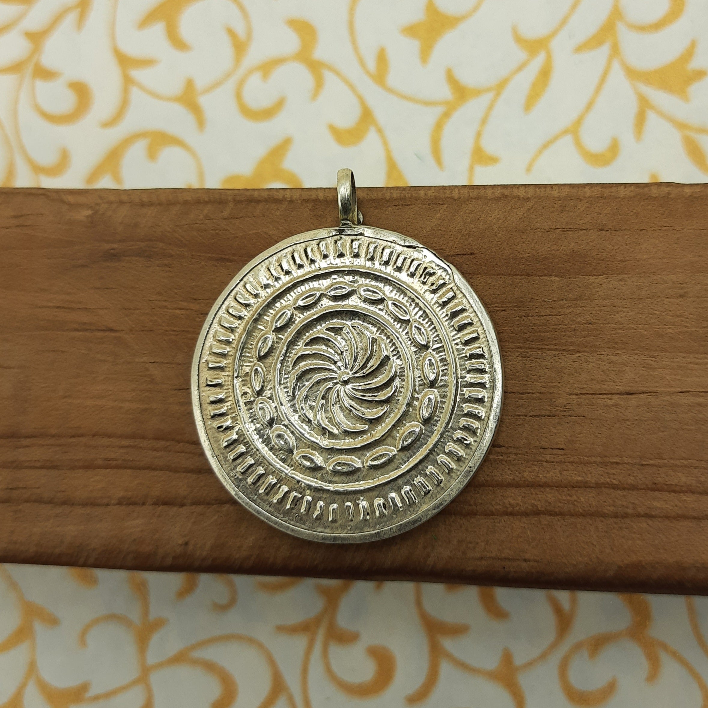 Radha Krishna Hand-Painted Pendant in 925 Sterling Silver – Eternal Love Divine Jewelry