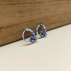 Boho Style 925 Sterling Silver Hoop Earrings Handmade Jewelry