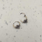 Boho Style 925 Sterling Silver Hoop Earrings Handmade Jewelry