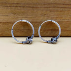 Vintage Style 925 Sterling Silver Bali Hoop Earrings for Women