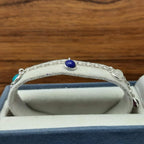 Natural Gemstones Bracelet Handmade 925 Sterling Silver Elegant Style