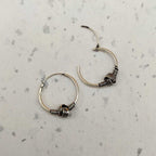 Vintage Style 925 Sterling Silver Bali Hoop Earrings for Women
