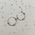 925 Sterling Silver Hoop Earrings with Wire Wrap Design