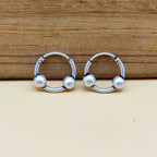 Handcrafted 925 Sterling Silver Bali Hoop Earrings Tribal Wire Wrap