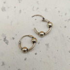 Handcrafted 925 Sterling Silver Bali Hoop Earrings Tribal Wire Wrap