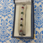 Elegant Handmade Sterling Silver 925 Tourmaline Bracelet Fine Gemstone Jewelry