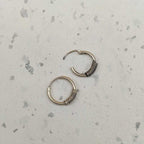 925 Sterling Silver Oxidized Hoop Earrings with Wrapped Wire Design