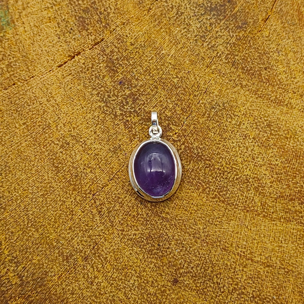 Amethyst Nepali Bohemian Handmade Silver Pendant