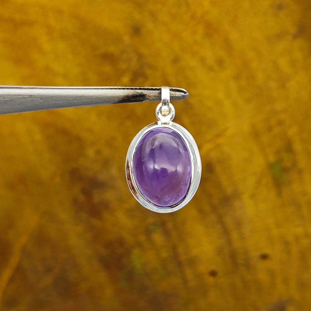 Amethyst Nepali Bohemian Handmade Silver Pendant