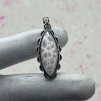 Pink Larimar 925 Sterling Silver Pendant – Handmade Bohemian Jewelry