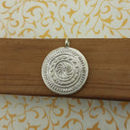 Krishna with Cow Hand-Painted Pendant in 925 Sterling Silver – Sacred Gau Krishna Art