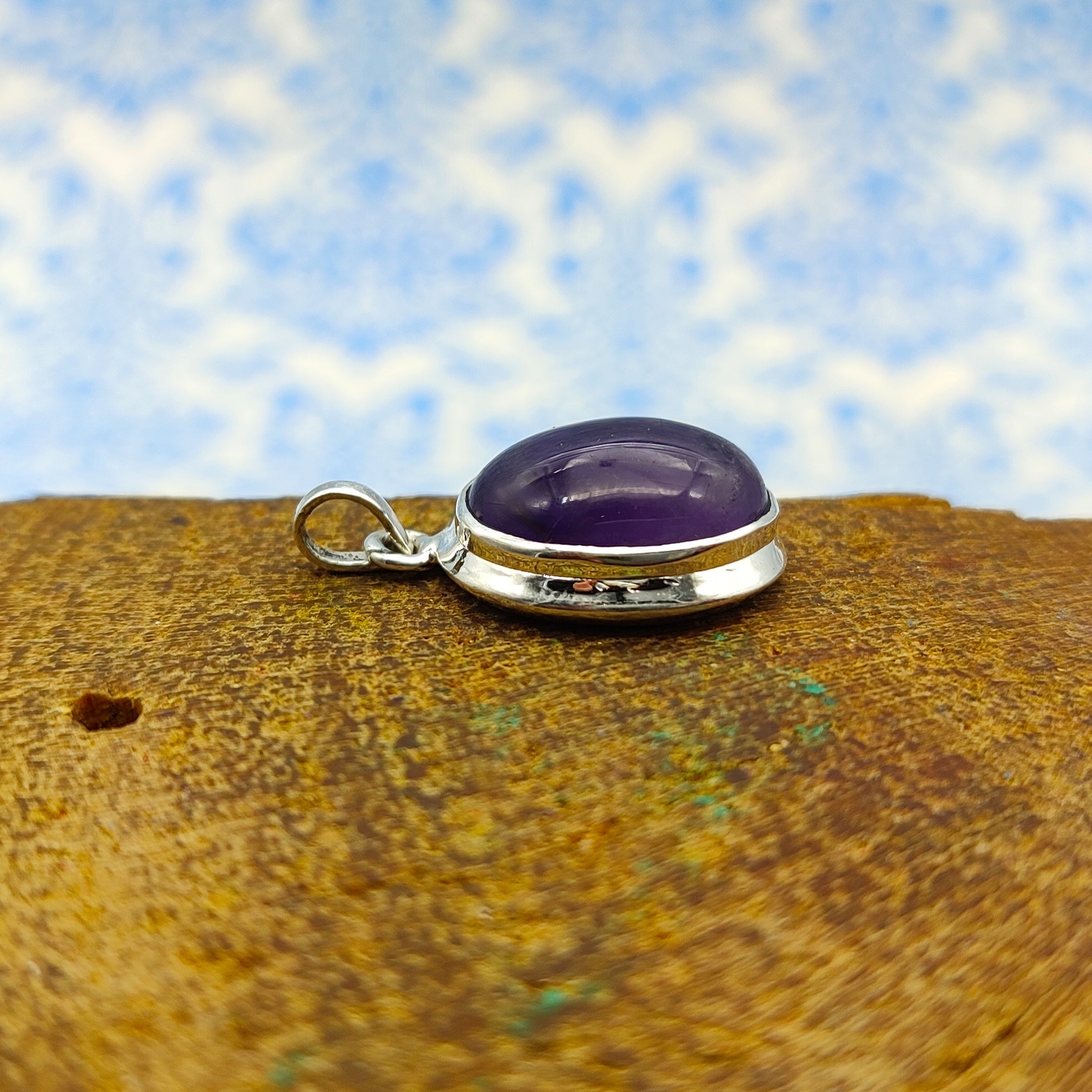 Amethyst Nepali Bohemian Handmade Silver Pendant