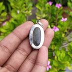 Oval Blue Flash Labradorite 925 Silver Pendant Boho Jewelry