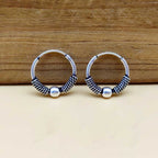 Vintage Style 925 Sterling Silver Bali Hoop Earrings for Women