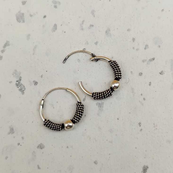 Vintage Style 925 Sterling Silver Bali Hoop Earrings for Women