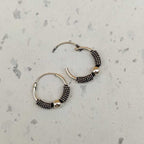 Vintage Style 925 Sterling Silver Bali Hoop Earrings for Women