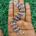 Classic Handmade 925 Sterling Silver Amethyst Bracelet Timeless Design