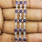 Classic Handmade 925 Sterling Silver Amethyst Bracelet Timeless Design