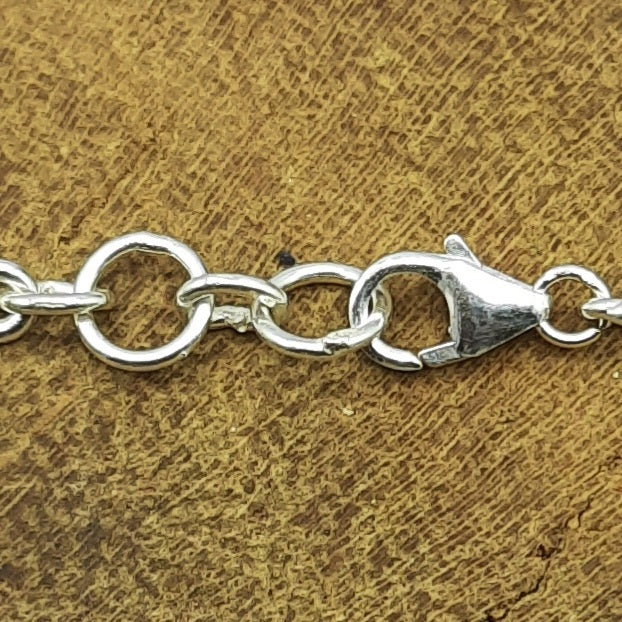 Handmade 925 Sterling Silver Aquamarine Bracelet Oval Shape Gemstone Jewelry