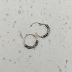 Boho Style 925 Sterling Silver Hoop Earrings Handmade Jewelry