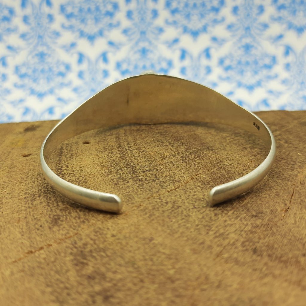 Fine Handmade Coral And Turquoise Bracelet in 925 Sterling Silver Elegant Gemstone Jewelry