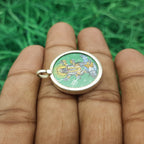 Goddess Kali Hand-Painted Pendant in 925 Sterling Silver – Powerful Divine Jewelry