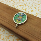 Goddess Kali Hand-Painted Pendant in 925 Sterling Silver – Powerful Divine Jewelry