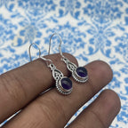 925 Sterling Silver Black Onyx Earrings – Elegant Round Gemstone Jewelry