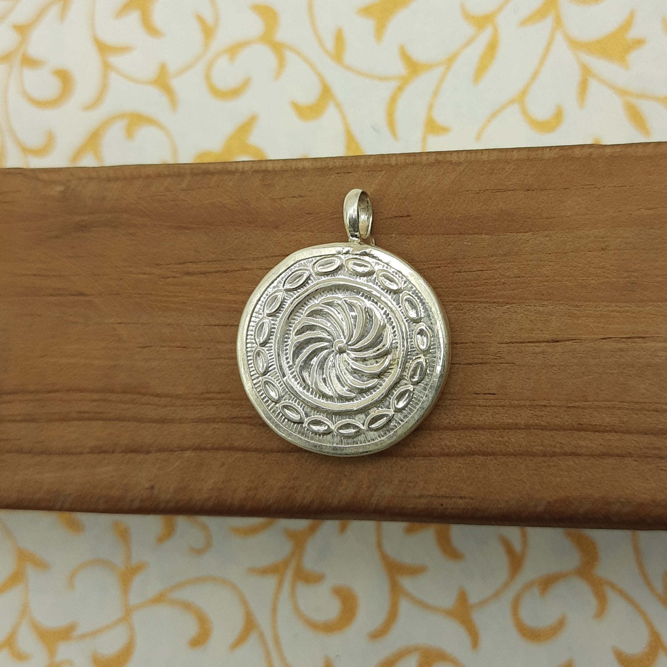 Goddess Kali Hand-Painted Pendant in 925 Sterling Silver – Powerful Divine Jewelry