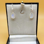 Handmade Natural Moonstone Gemstone Earrings in 925 Sterling Silver