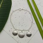 Sterling Silver 925 Seashell Bracelet Handmade Minimal Beach Jewelry