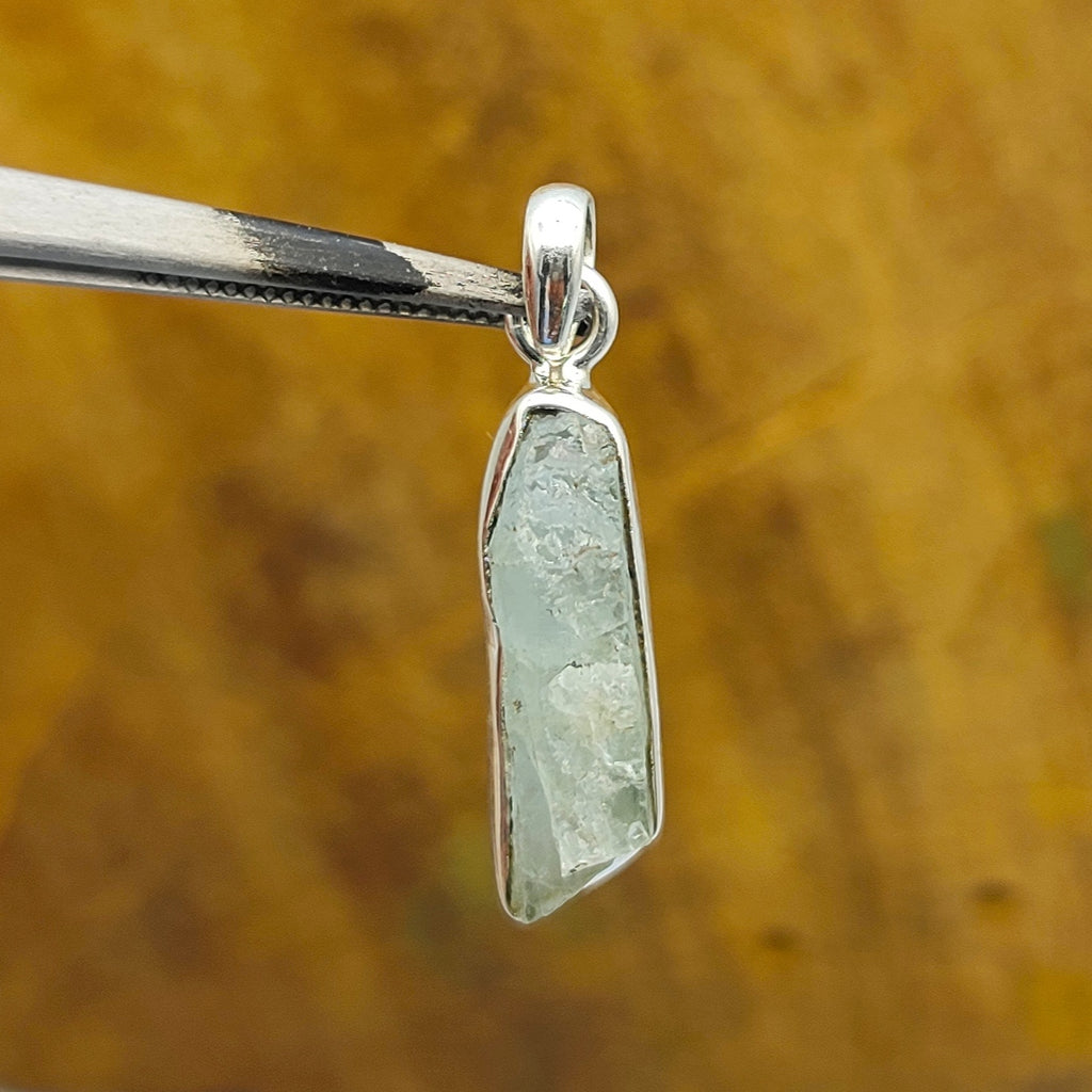Aquamarine Nepali Bohemian Handmade Silver Pendant