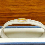 Minimal Fine Single Stone Oval Shape Citrine Bracelet
