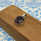 Amethyst Pendant in 925 Sterling Silver – Classic Natural Amethyst Minimal Elegant Jewelry