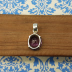 Amethyst Pendant in 925 Sterling Silver – Classic Natural Amethyst Minimal Elegant Jewelry