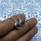 Flashy Labradorite Earrings in 925 Silver – Minimal Statement Jewelry