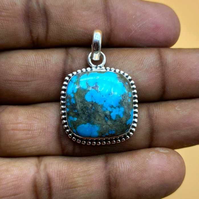 Mohave Turquoise 925 Silver Handmade Pendant Wholesale