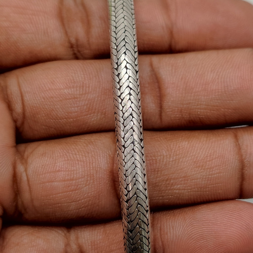 925 Sterling Silver Snake Chain Bracelet Handmade Elegant Unisex Jewelry