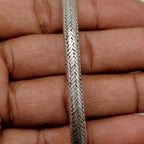 925 Sterling Silver Snake Chain Bracelet Handmade Elegant Unisex Jewelry